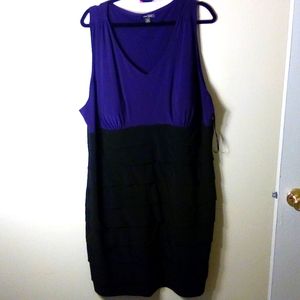 NWT purple and black sleeveless dress